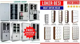 Lemari Arsip kaca Besi Filling Kabinet Pintu buka ayun Sliding geser k