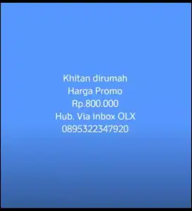 Promo Terbatas (khitan\sirkum dirumah)