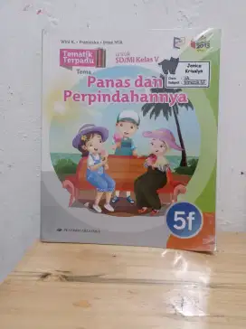 JUAL CEPAT BUKU TEMATIK 5 F PENERBIT ERLANGGA KONDISI BAGUS BERPLASTIK