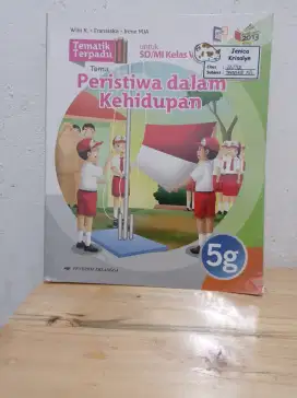 JUAL CEPAT BUKU TEMATIK 5 G PENERBIT ERLANGGA KONDISI BAGUS BERPLASTIK