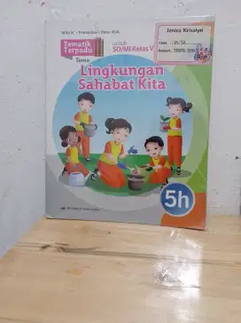 JUAL CEPAT BUKU TEMATIK 5 H PENERBIT ERLANGGA KONDISI BAGUS BERPLASTIK