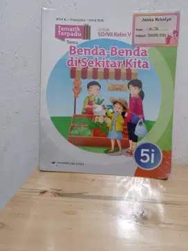 JUAL CEPAT BUKU TEMATIK 5 i PENERBIT ERLANGGA KONDISI BAGUS BERPLASTIK