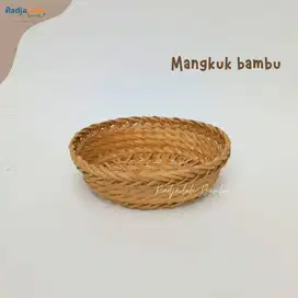 Mangkuk bambu tempat snack multifungsi