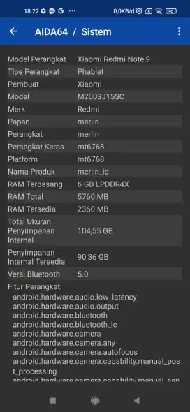Redmi Note 9 Ram 6/128