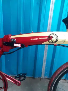 Sepeda lipat ecosmo 8 ironman seri tertinggi full aluminium upgrade