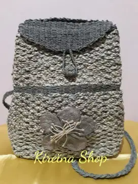 Tas Anyaman Eceng Gondok/Backpack Bag