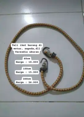 Tali Ikat Barang di motor, sepeda,dll