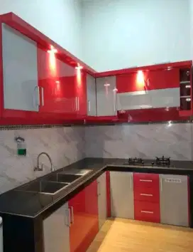 Rak dapur bawah tangga lemari baju sekat ruang  meja tv