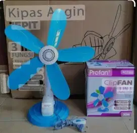 Kipas angin Jepit Clip Fan 30Watt 5 Baling2 merk Profan