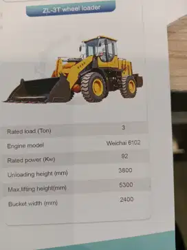 Wheel loader 3 ton