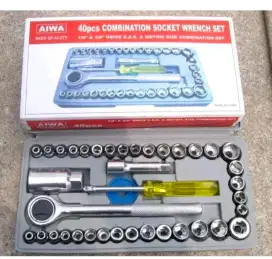 Termurah!Kunci Pas 40 Pcs/ Kunci shock WrenchSet 1/4 Bolting/Kunci Sok