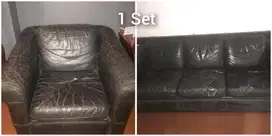 1 set  sofa kulit