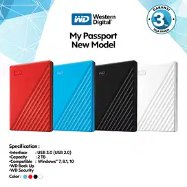 WD My Passport 2TB 2 TB Harddisk Hardisk Eksternal