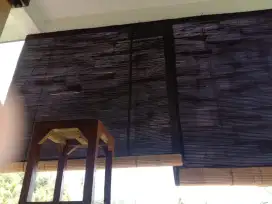 Tirai bambu +kain parasut