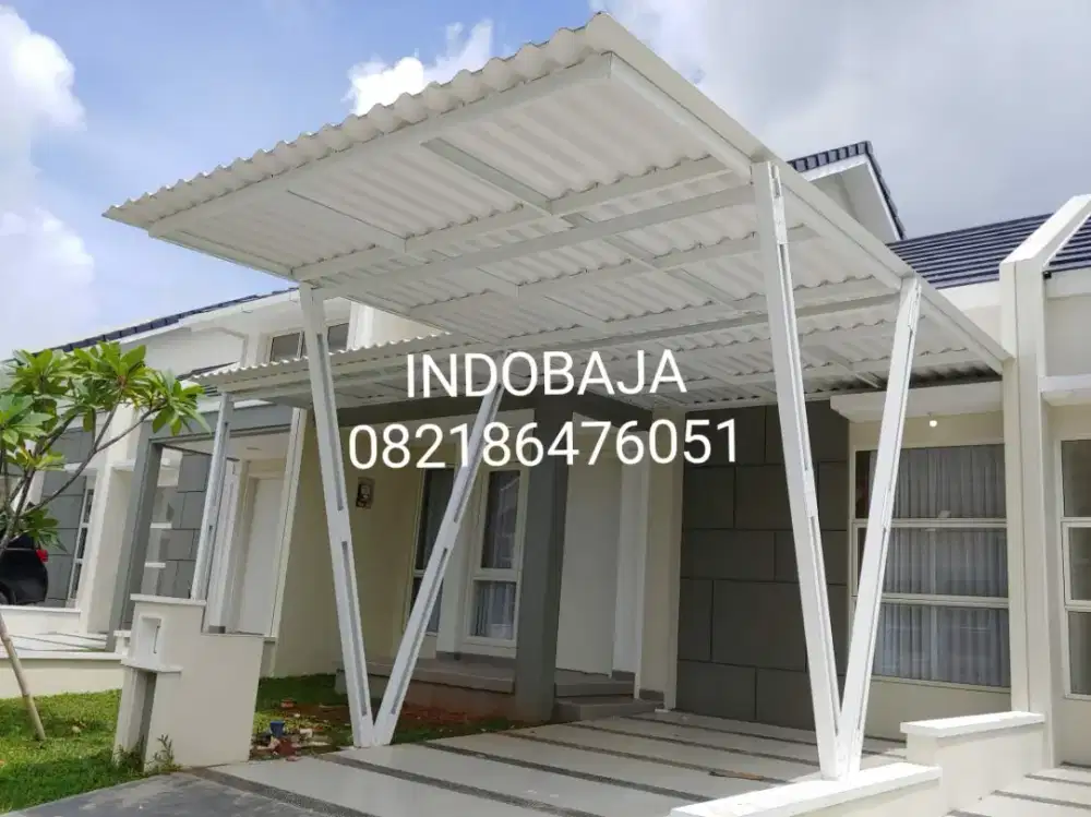 Kanopi baja ringan atap alderon RS single layer free cat