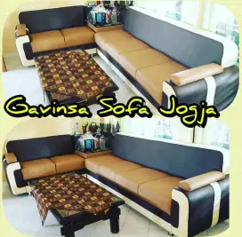 Sofa L custom premium Romawi , Bahan Oscar Camry , Bebas Pilih warna