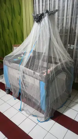 Ranjang bayi plus kelambu bisa dilipat Bonus stroler