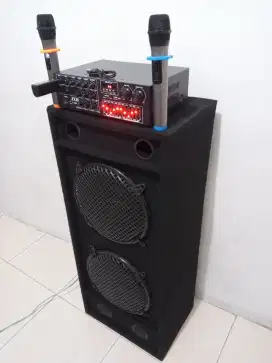 Paket Speaker aktif karaoke 12 in double