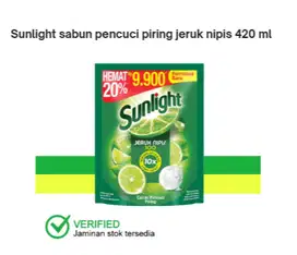 Sunlight Sabun Pencuci Piring 420 ml