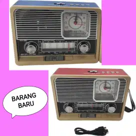 JOS ! RADIO KLASIK  RETRO =Fitur Komplit + Jam + Lampu emergency + MP3