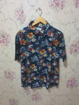 Mulus .authentic baju kemeja M&S linen blend size L