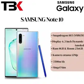 Samsung Note 10 Second 8/256GB Imei Permanen Beacukai