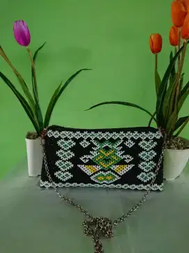 Dompet tas kombinasi monte motif kalimantan