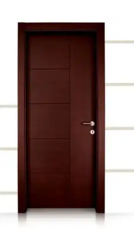 Pintu aluminium spandrell warna coklat hitam