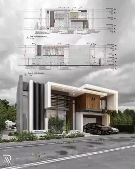 PRO DESIGN Jasa Arsitek & Gambar Desain IMB PBG SLF Rumah Gudang Bikin