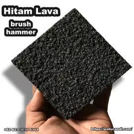 Lava hitam Permukaan kasar datar