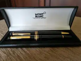 2 Montblanc Meisterstuck Gold Rollerball Pens