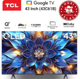 [Google TV] TCL QLED PRO TV 43 Inch 43C61B 4K UHD Smart Digital Dolby