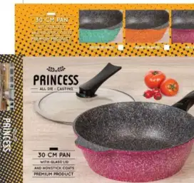 Princess Pan / Alat Masak Serbaguna bonus Barbeque grill