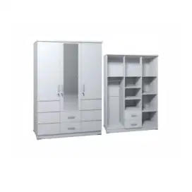 Almari 3 pintu minimalis + laci 2