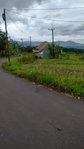 Tanah murah sawah nempel jalan raya aspal sangat strategis view lepas