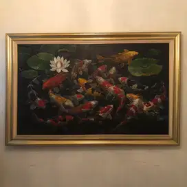 Lukisan Ikan Koi R Sumantri (18 Koi)