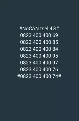 Nomor cantik telkomsel