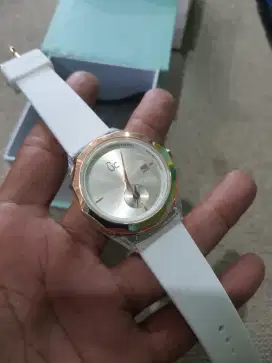 Jam cewek analog GC UK 35mm cakep chrono detik aktif