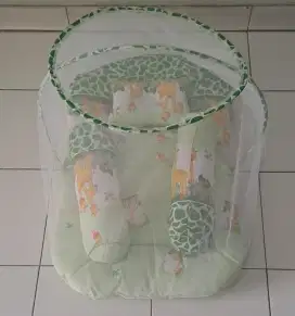 kelambu bayi warna hijau