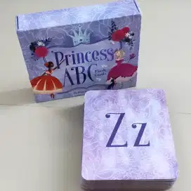 Kartu edukasi flash card Princess ABC, preloved, like new