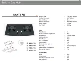 jual kompor tanam 2 tungku merk catristo