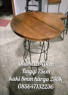 Meja cafe #3 bundar 75cm