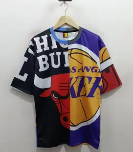 T SHIRT / KAOS SUBLIM BULLS X LAKERS