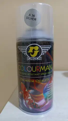 Acrylic Spray Paint Cat Semprot RJ LONDON Colourman A36 Silver 300cc