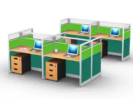 Meja Kerja Meja Partisi kantor kubikal dan workstation Uno dan Modera