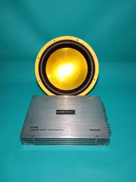 Ples Pasang Power Embassy EA-460 & Subwoofer Embassy EY-128BL 12