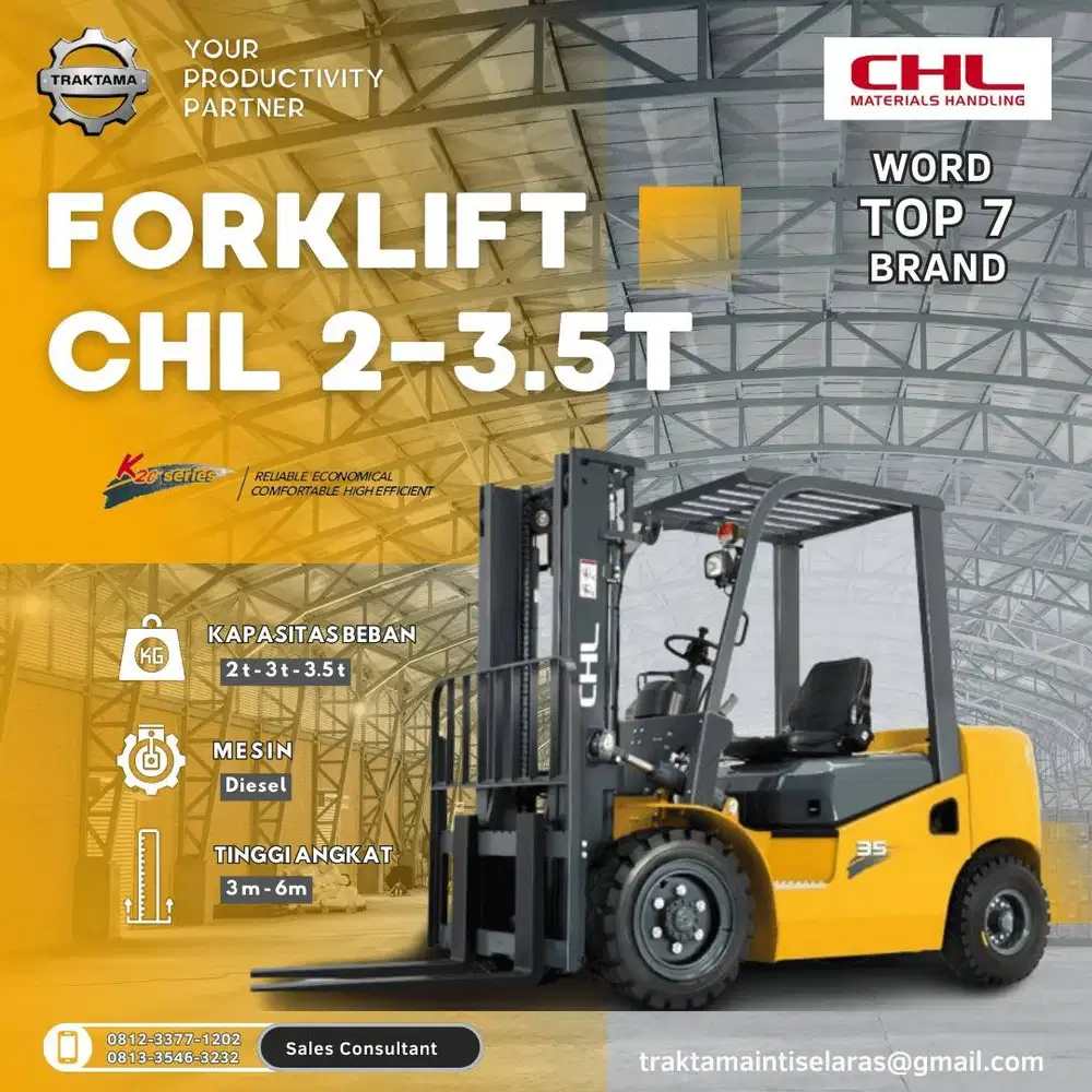 Jual Forklift CHL Heli 2ton,3ton,3.5ton, 5ton,7ton,10ton di Semarang