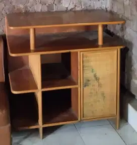 Lemari Meja Rotan Kayu