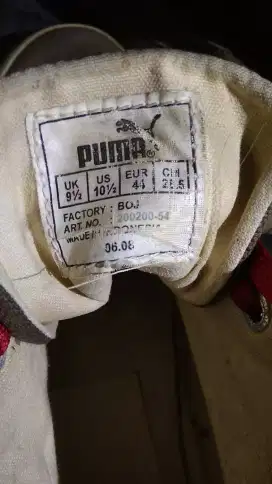 Sepatu 44 puma ori siap pakai nego cod rungkut ganku ok