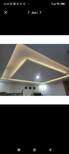 Plafon, lantai vinil, skat partisi, wpc panel, wall molding dan cat